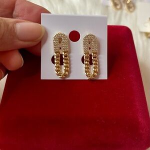 Elegant Gold Filled Chain Link Earrings